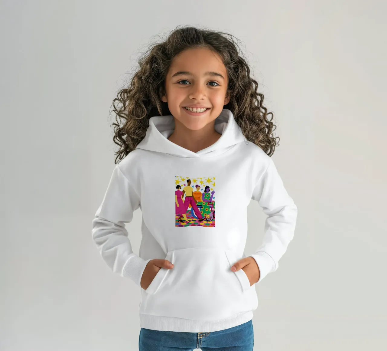 Friends on the Move kids hoodie by Sentinel Glow