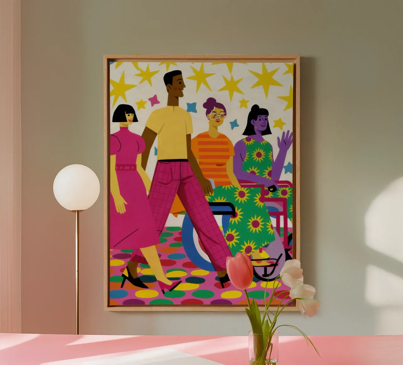 Friends on the Move canvas by Sentinel Glow