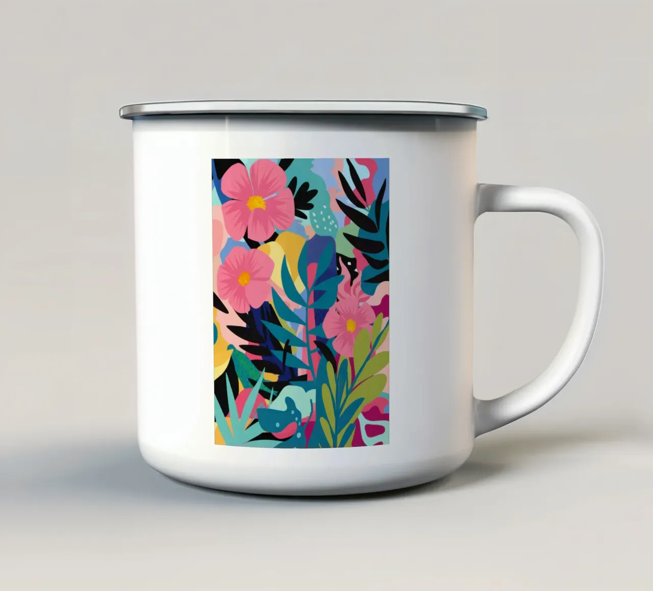 Caos floreale cromatico tazza in smalto da Arcane Lines