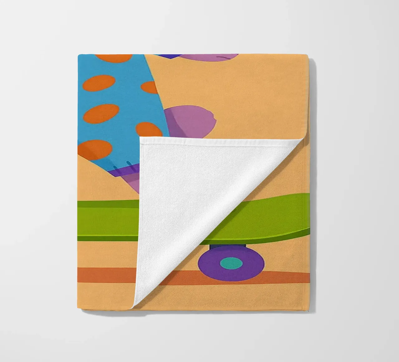 funny rabbit with skateboard beach towel by oneone