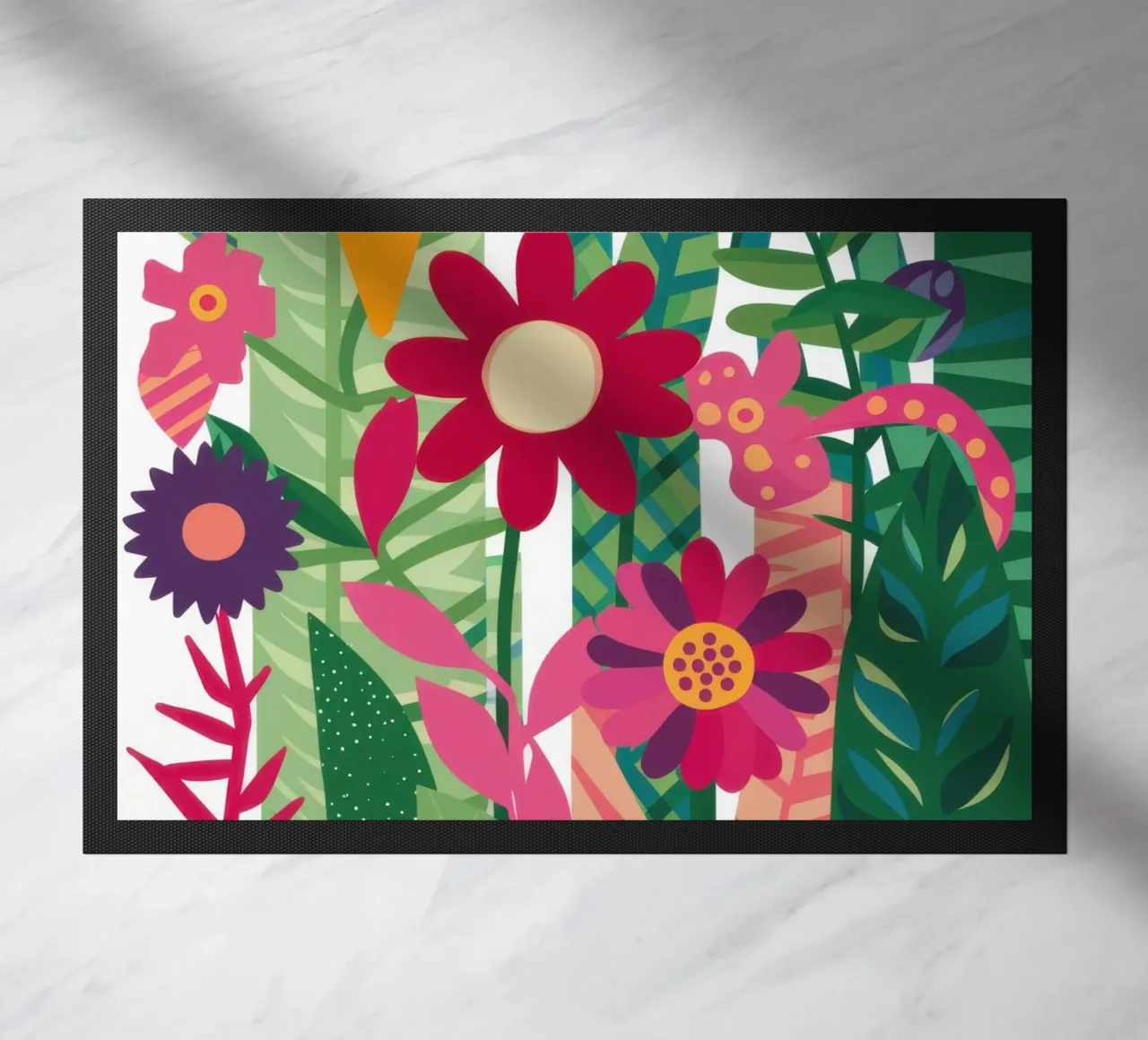 Floral Garden Abstract doormat by Marigold Tiga