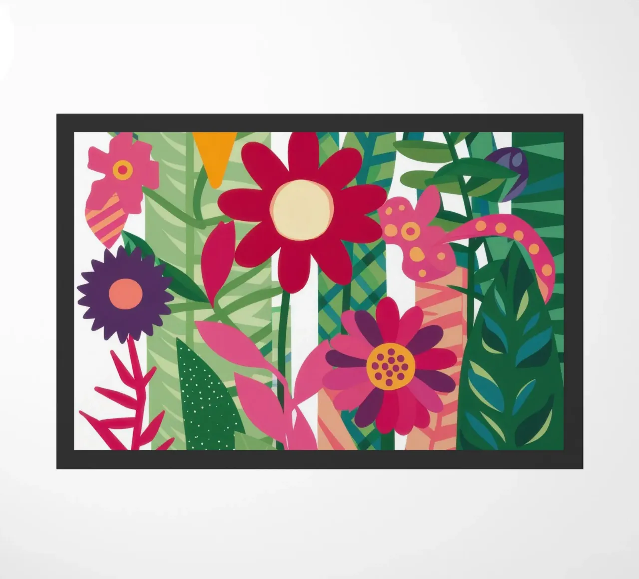 Floral Garden Abstract doormat by Marigold Tiga