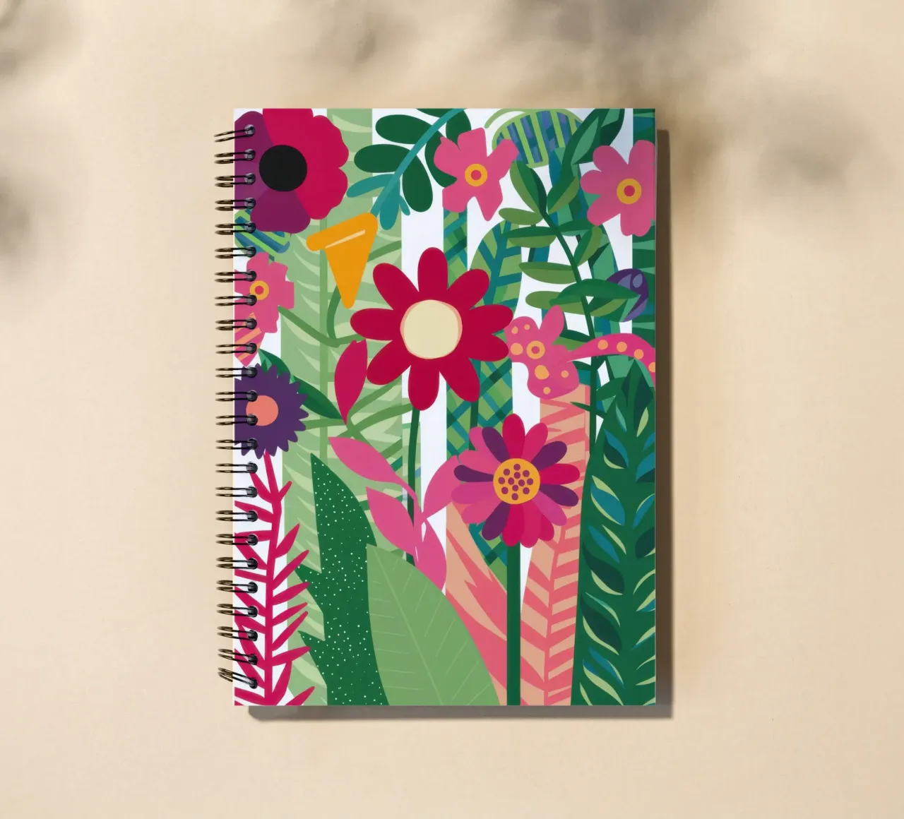 Floral Garden Abstract spiral notebook by Marigold Tiga