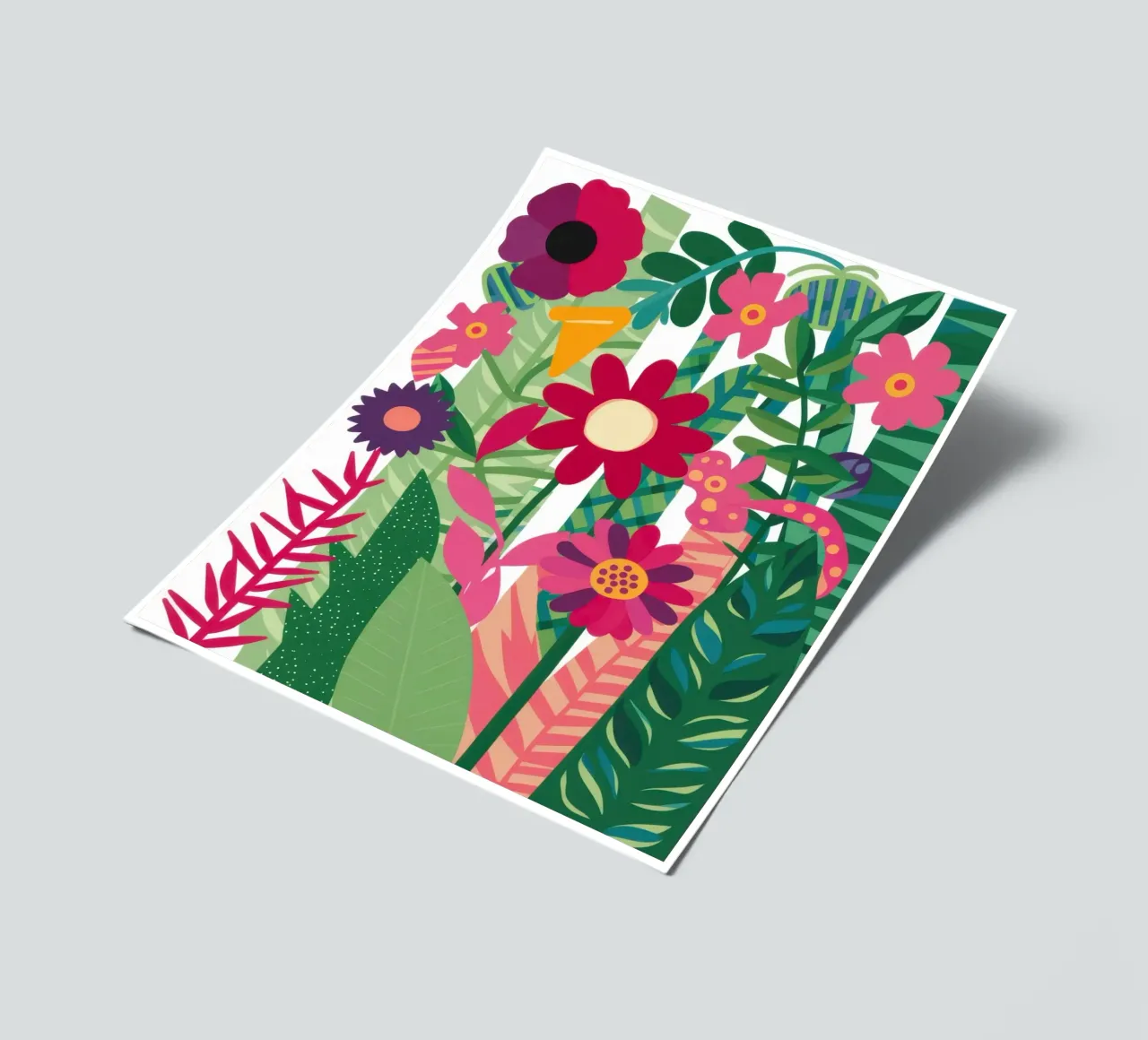 Bloementuin abstract stickervel van Marigold Tiga