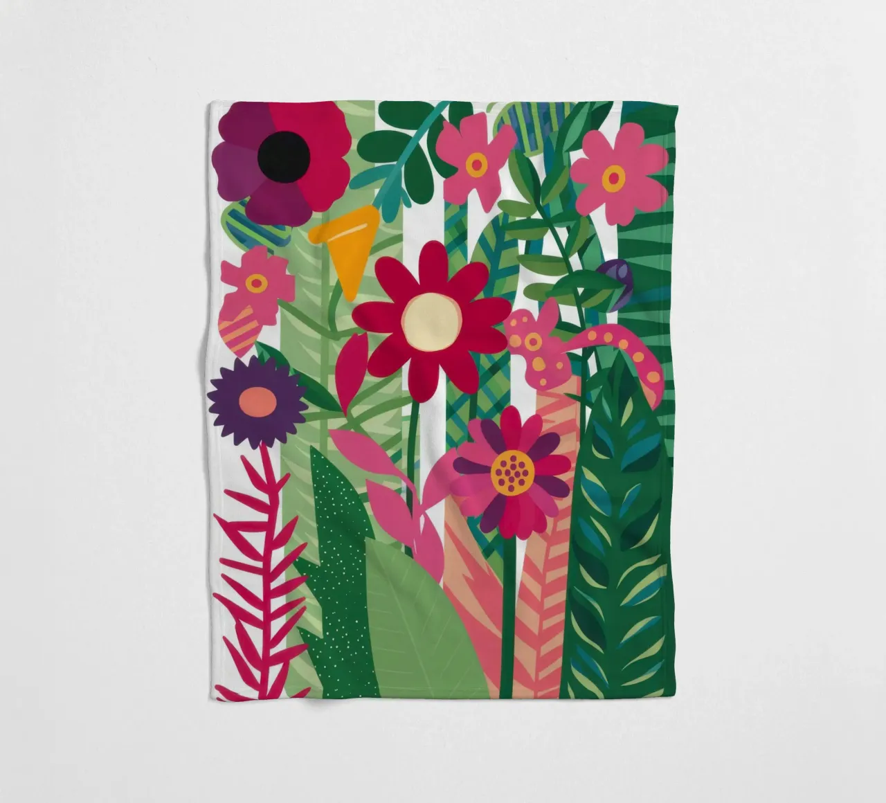 Bloementuin abstract fleecedeken van Marigold Tiga