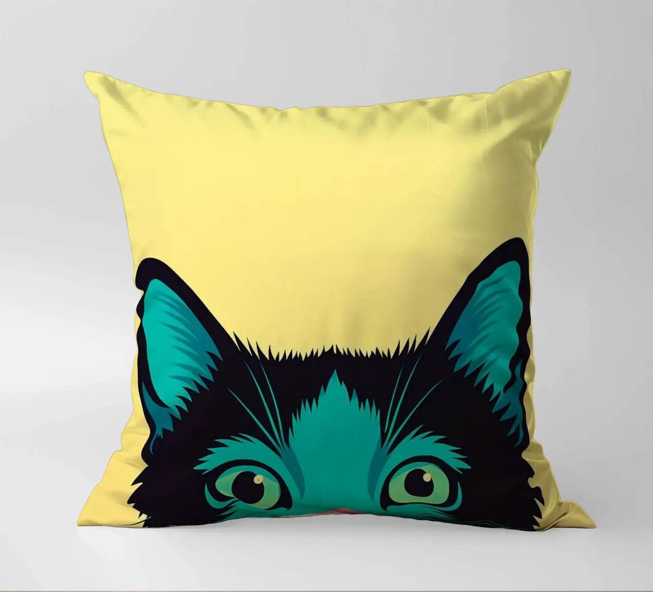 divertente gatto timido cuscino da oneone