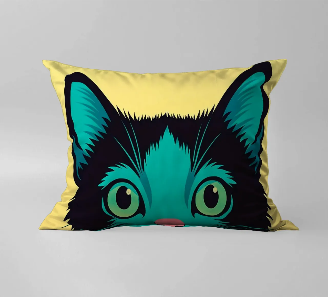 divertente gatto timido cuscino da oneone