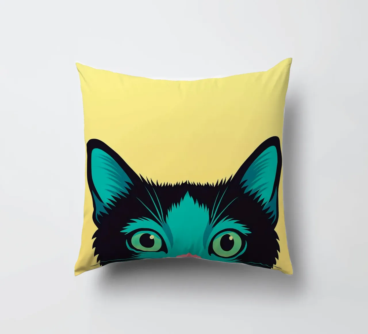 divertente gatto timido cuscino da oneone