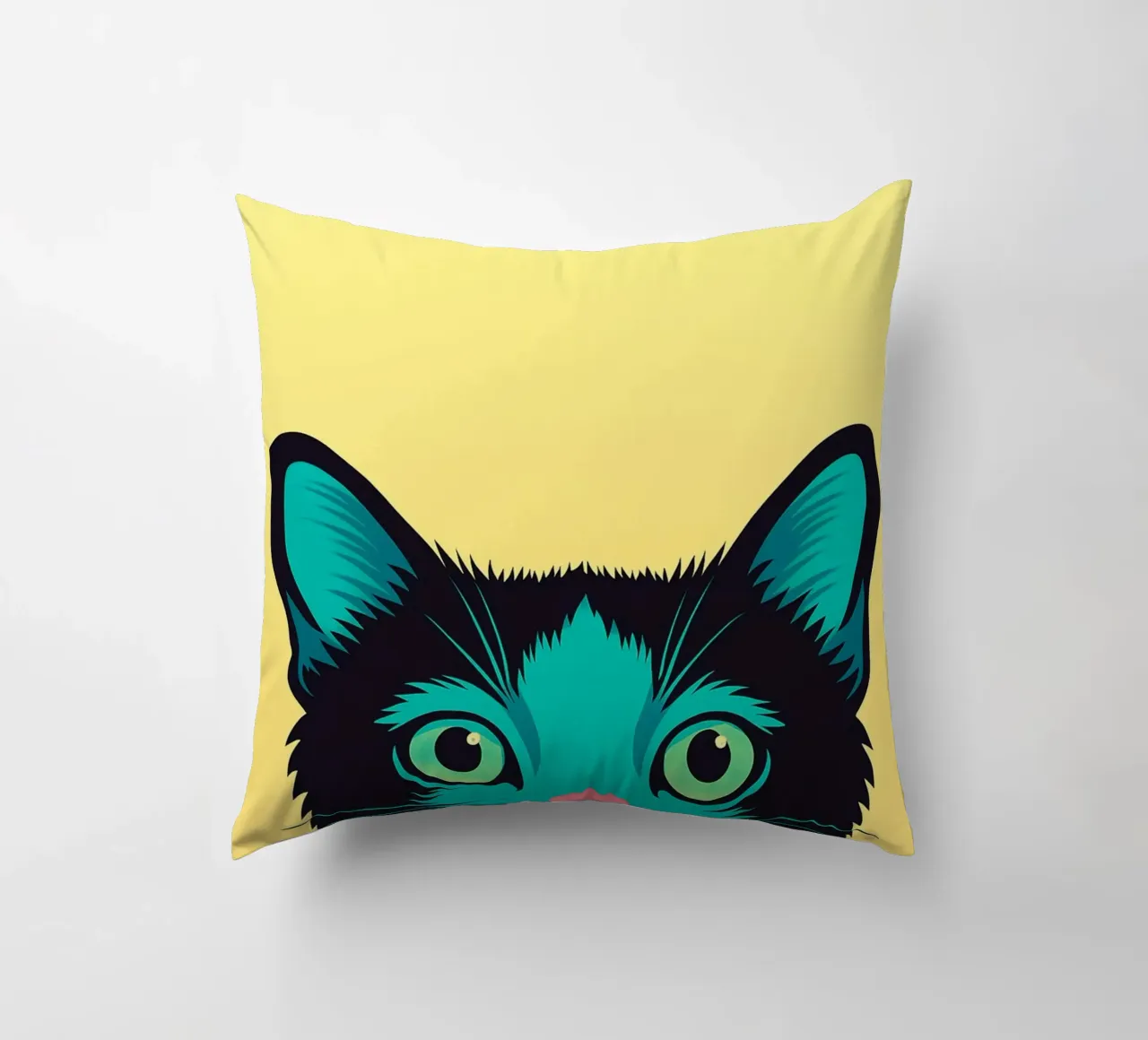 divertente gatto timido cuscino da oneone