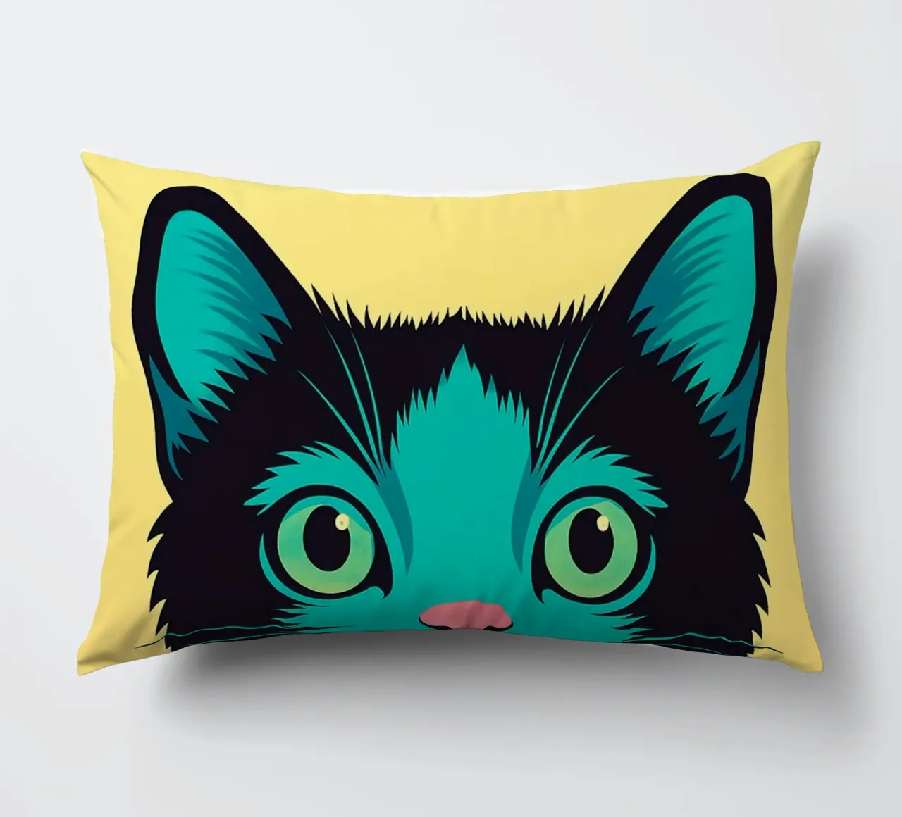 divertente gatto timido cuscino da oneone