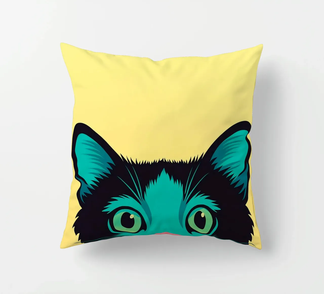 divertente gatto timido cuscino da oneone