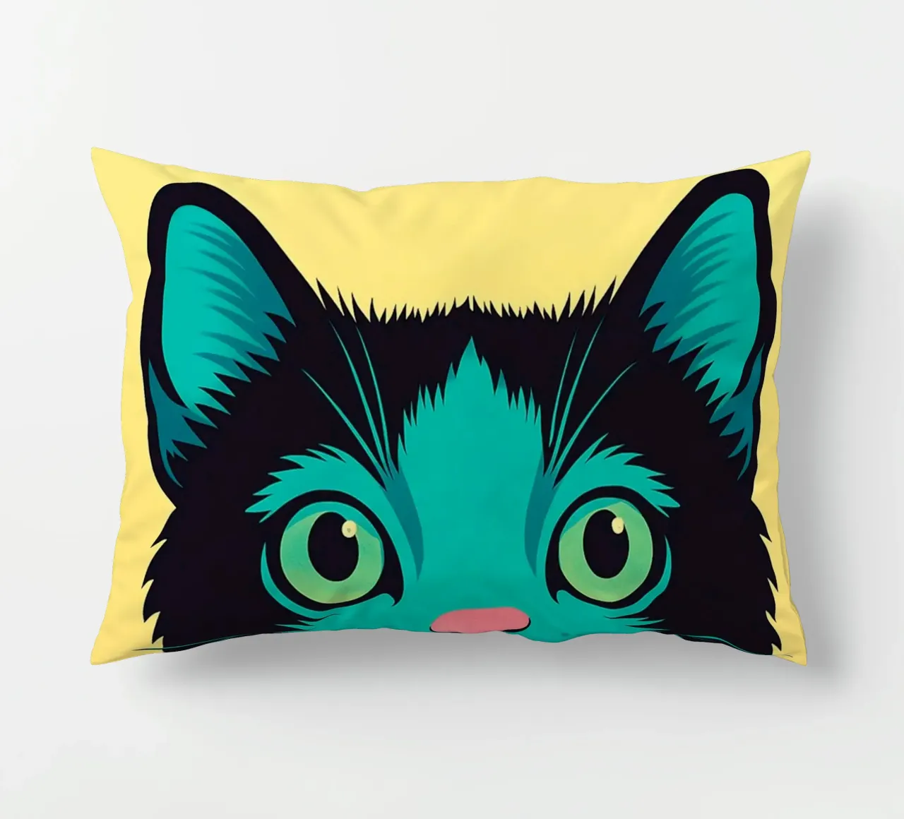 divertente gatto timido cuscino da oneone
