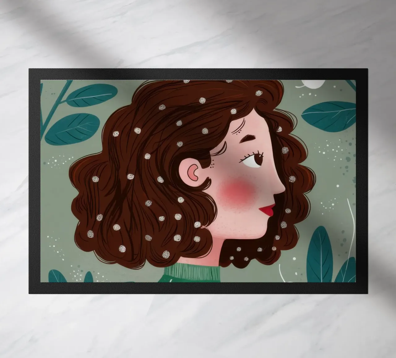 Capelli ricci Giornata di neve zerbino da Marigold Tiga