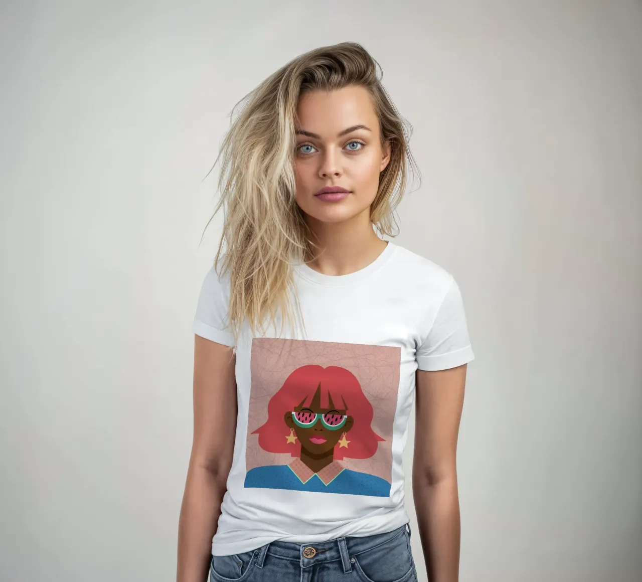 Watermeloen Zonnebril Pop dames t-shirt getailleerd van Sentinel Glow