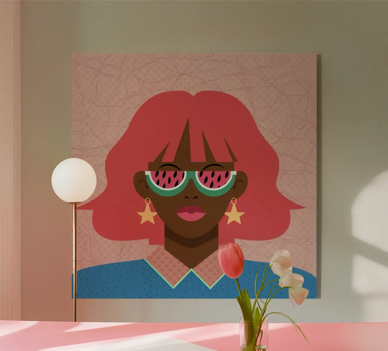 Occhiali da sole all'anguria Pop plexiglass da Sentinel Glow
