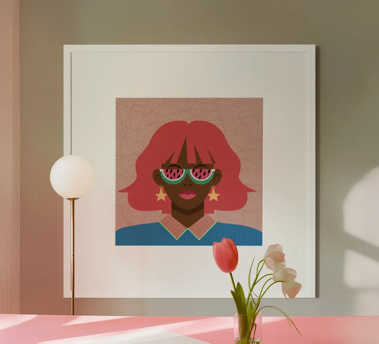 Wassermelonen-Sonnenbrille Pop Hahnemühle von Sentinel Glow