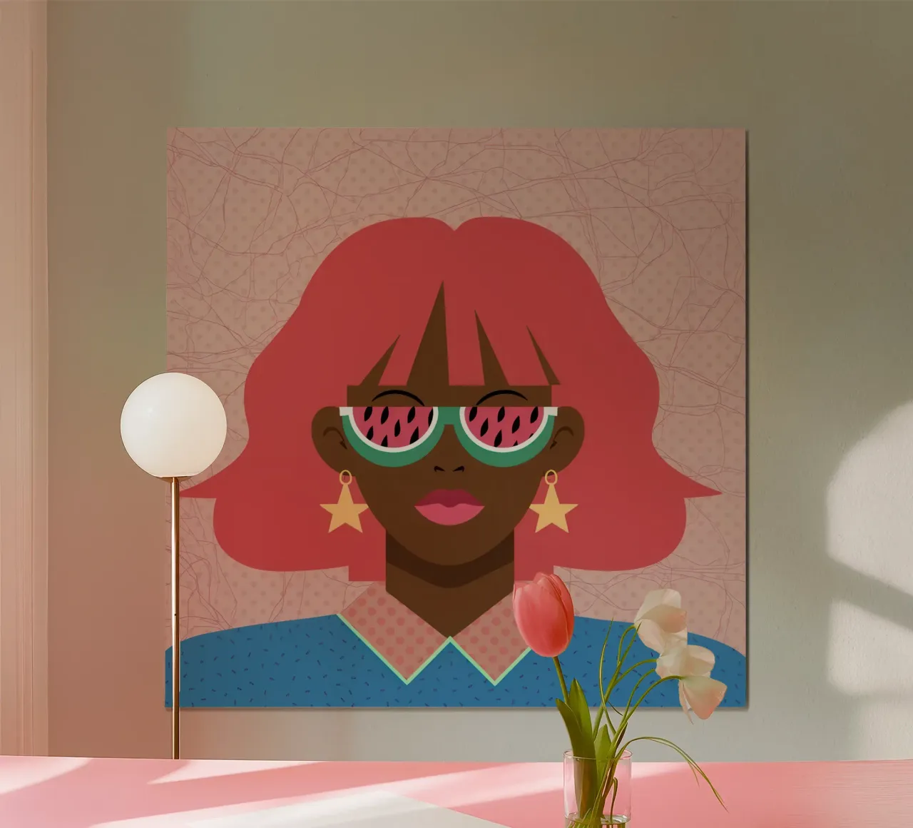 Wassermelonen-Sonnenbrille Pop Hahnemühle von Sentinel Glow