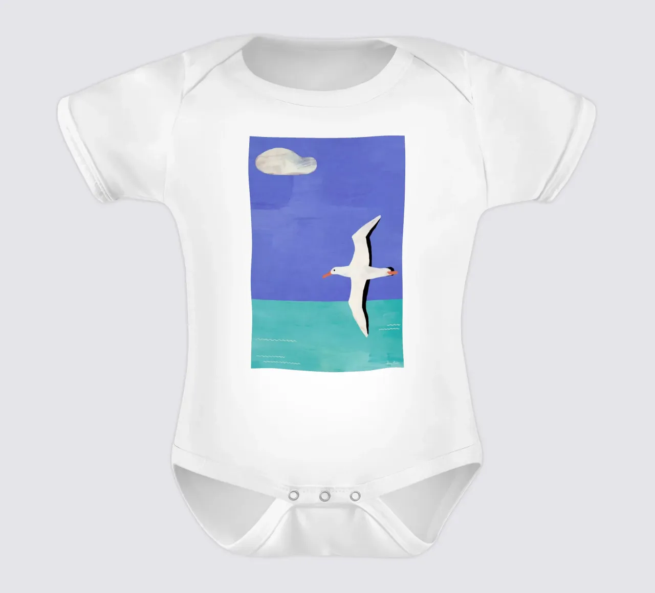 Albatross And The Cloud body neonato maniche corte da Henry Rivers