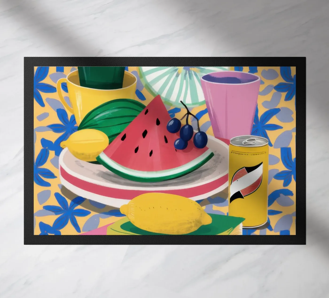 Watermelon and Books Fußmatte von Pale Aura