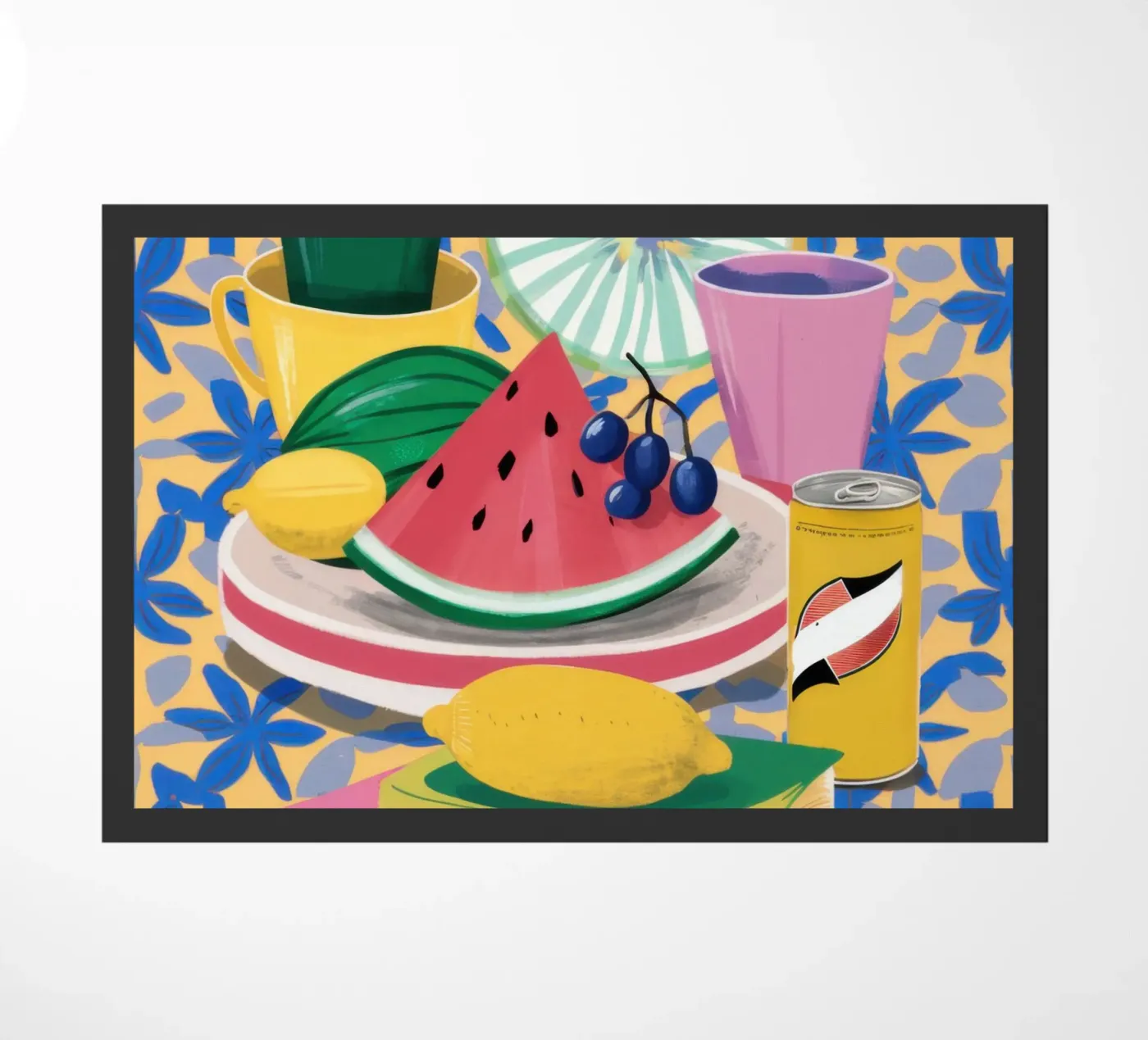 Watermelon and Books Fußmatte von Pale Aura