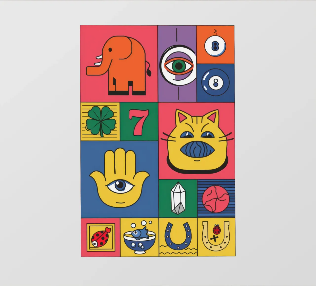 Eclectisch Fortuinraster fotobehang van Arcane Lines