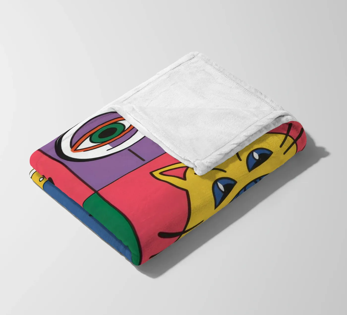 Eclectic Fortune Grid fleece blanket by Arcane Lines