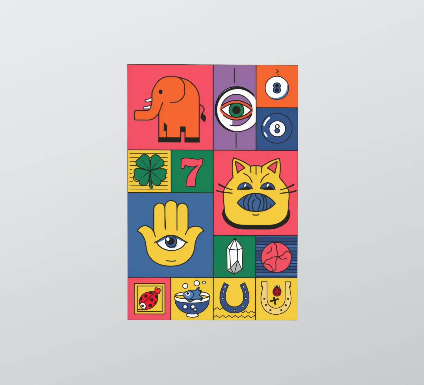 Eclectisch Fortuinraster sticker van Arcane Lines