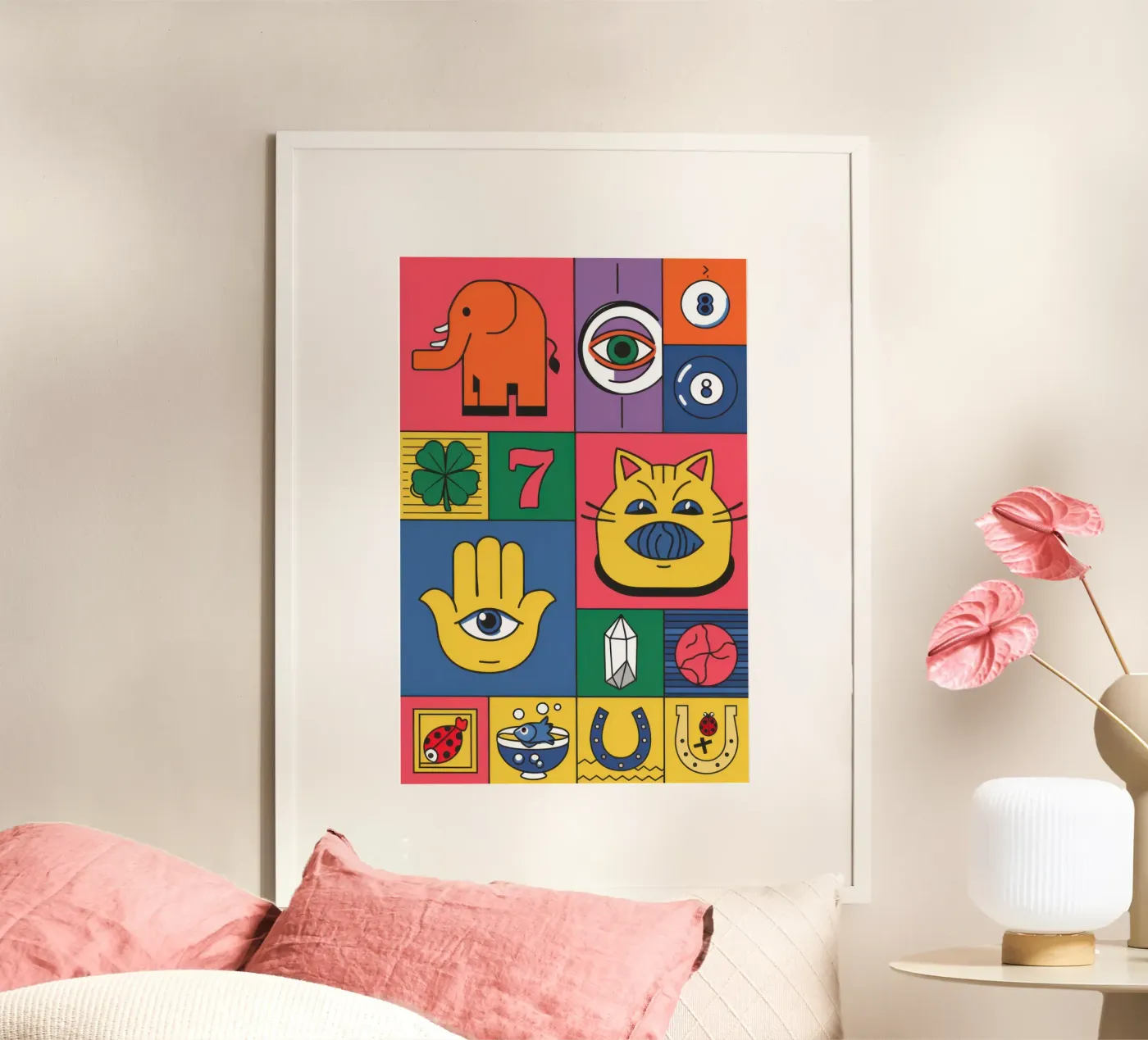 Eclectic Fortune Grid poster van Arcane Lines