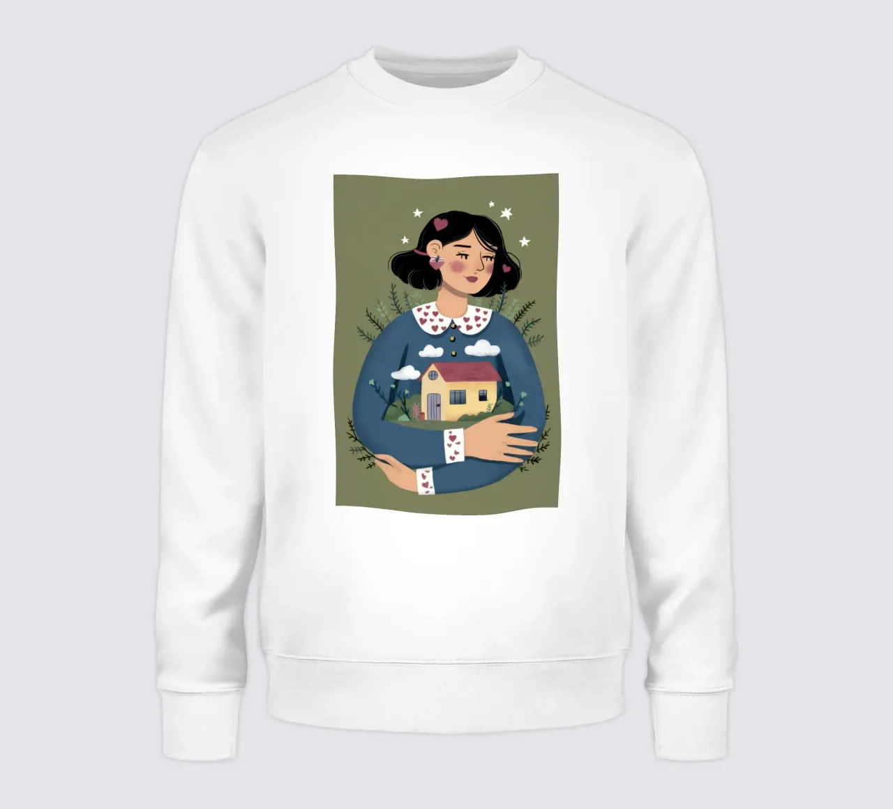 Halten eines Tiny House Sweatshirt von Marigold Tiga