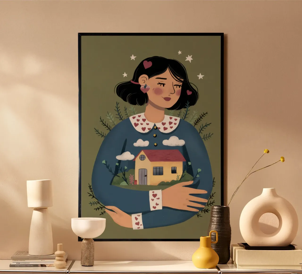 Mantener una casa pequeña poster de Marigold Tiga
