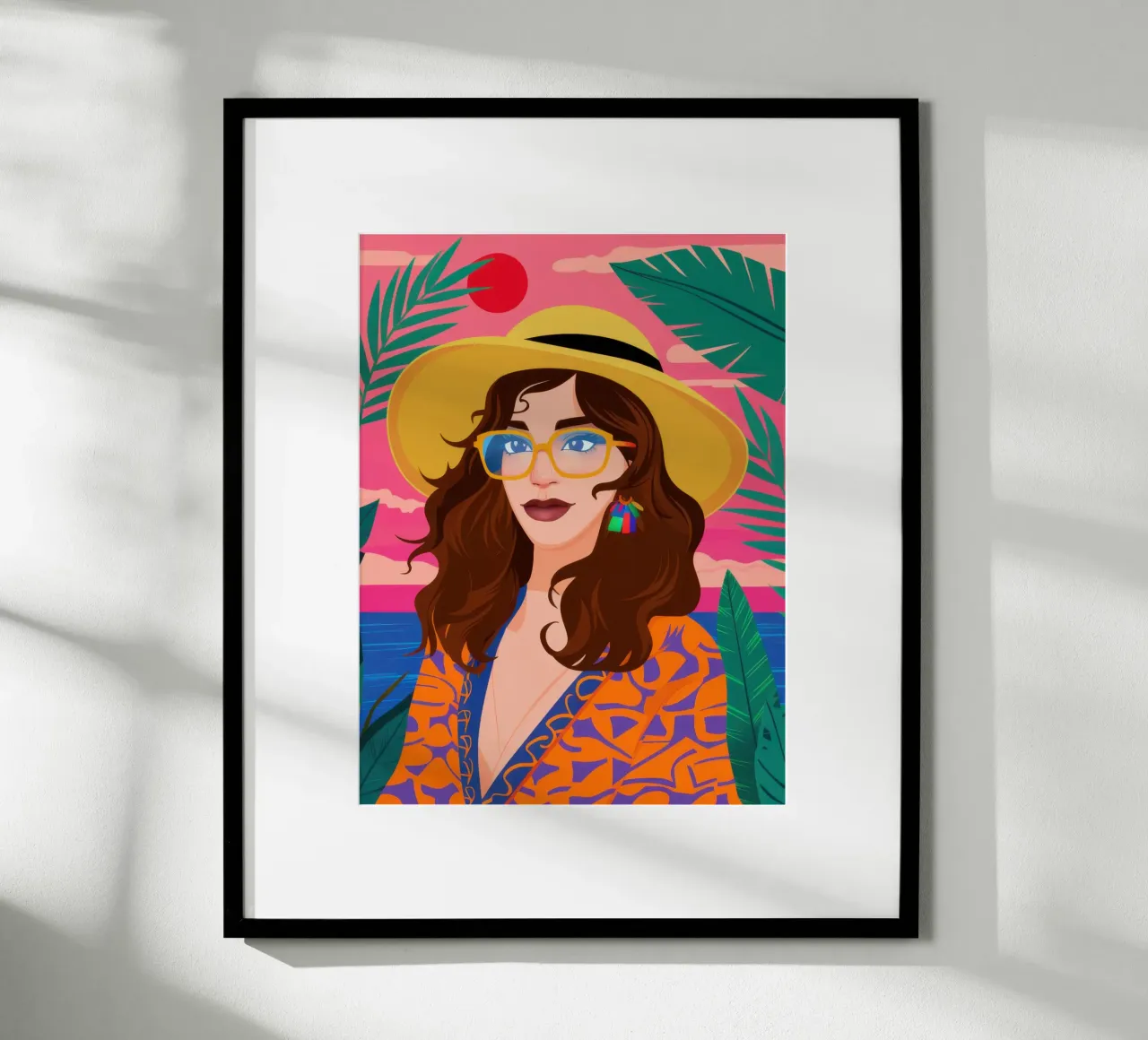 Stile del cappello estivo poster con telaio in alluminio da Sentinel Glow