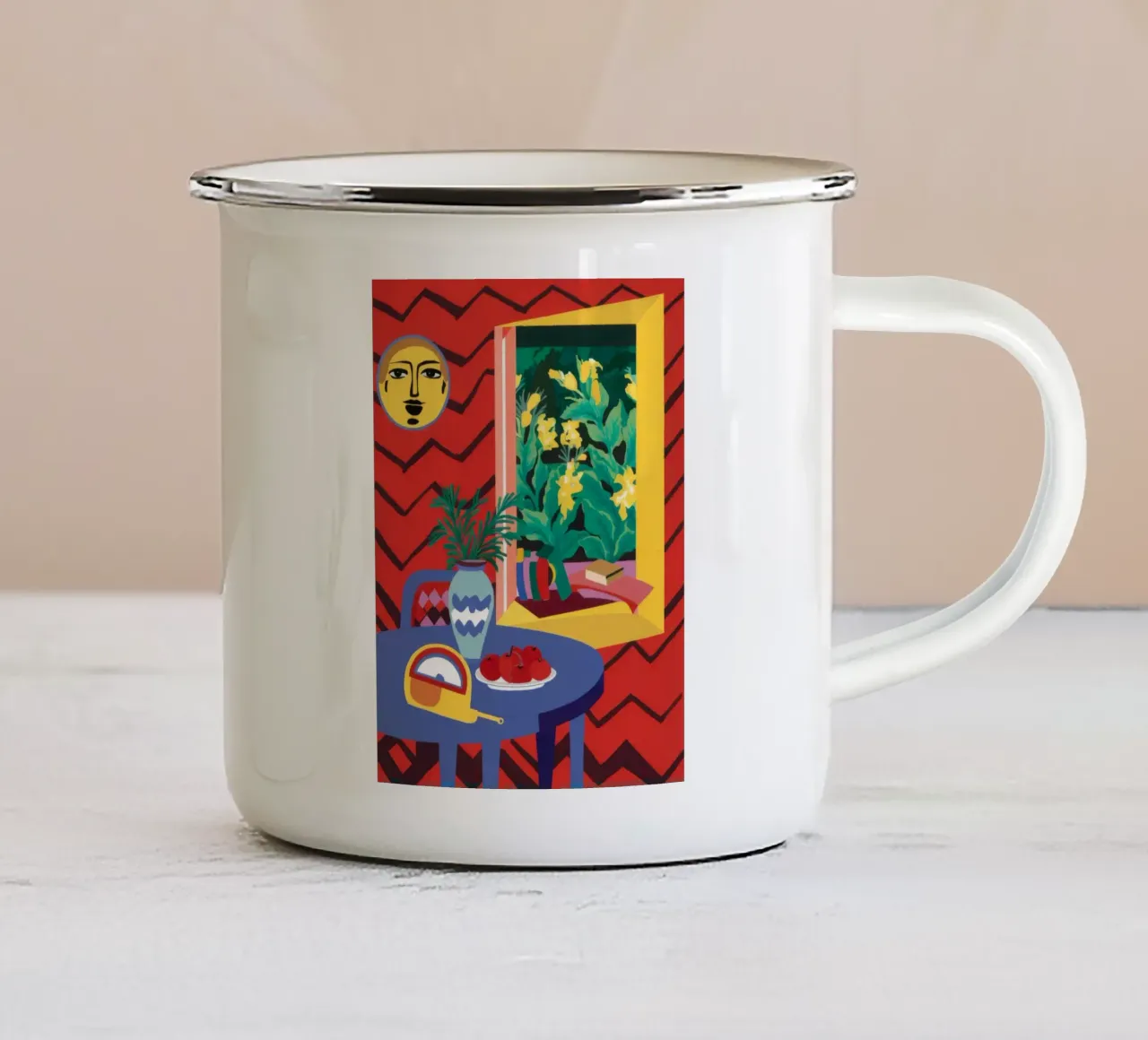 Crimson Studio Homage tazza in smalto da Stone Decade
