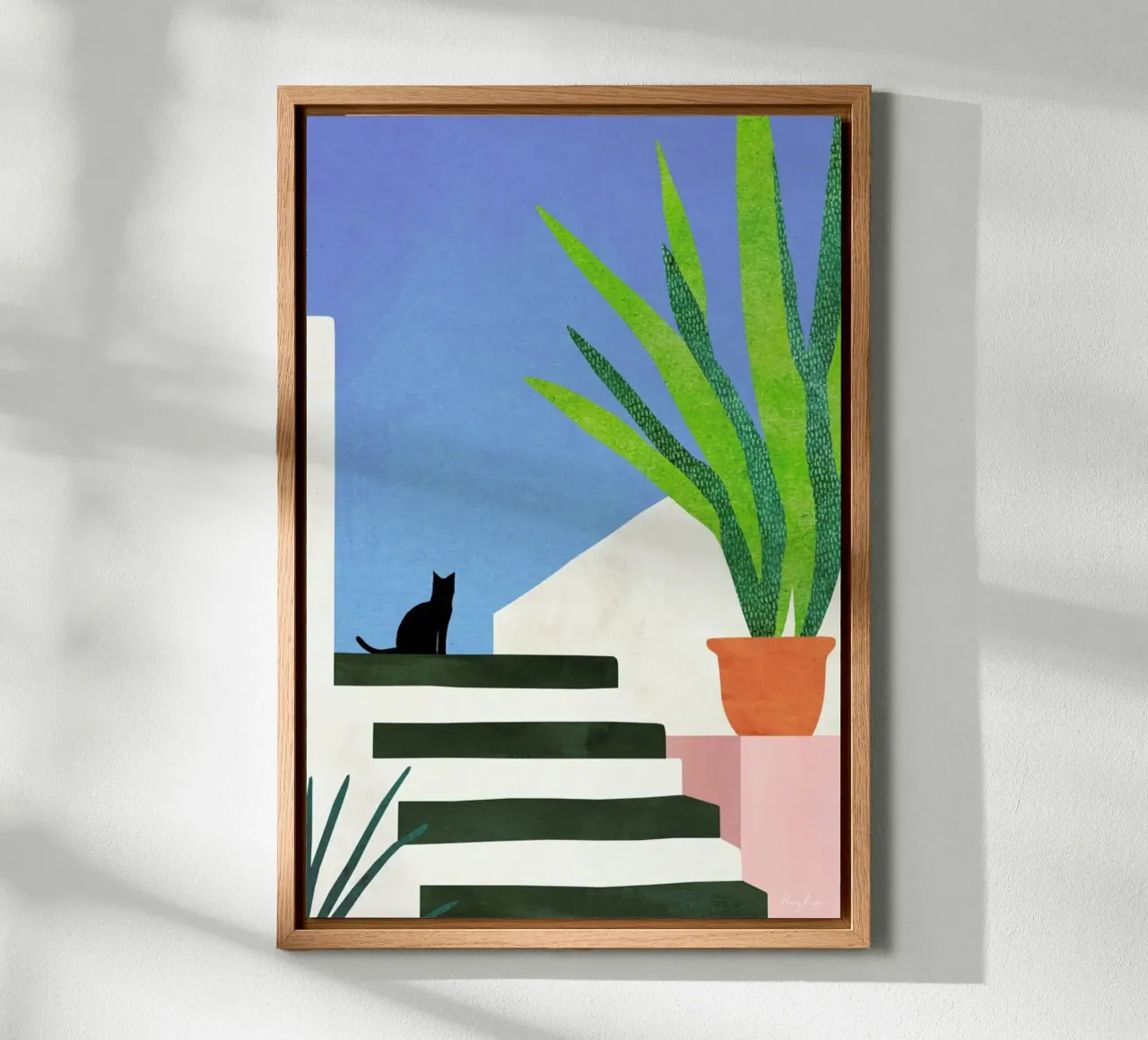 Cat in Greece canvas by Henry Rivers