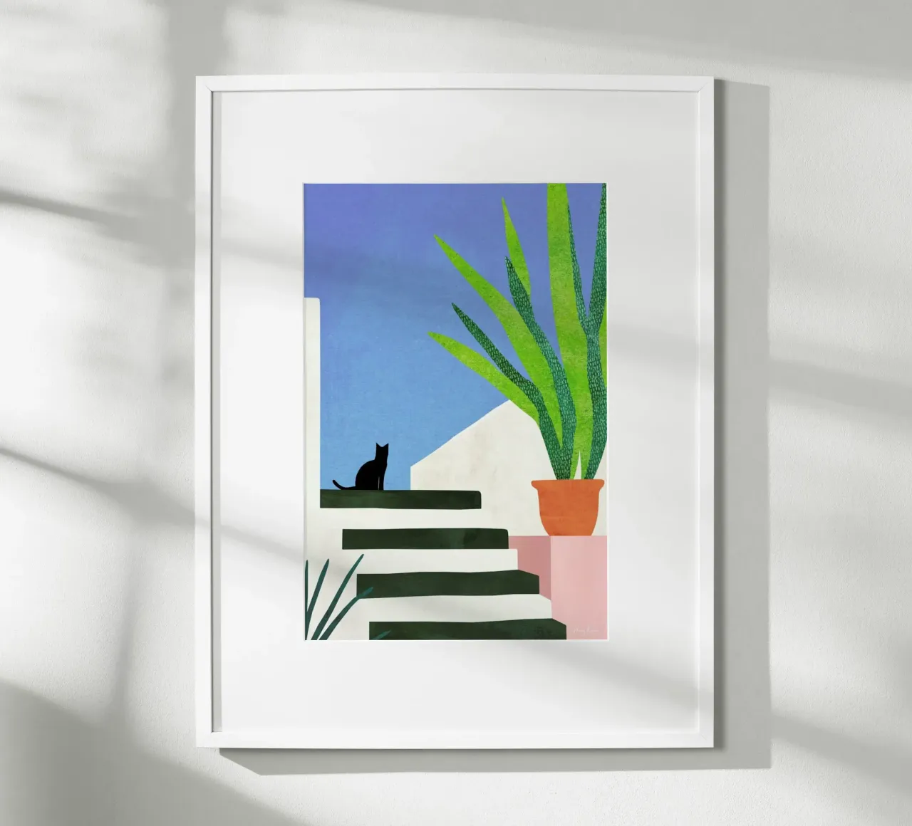 Cat in Greece hahnemühle by Henry Rivers