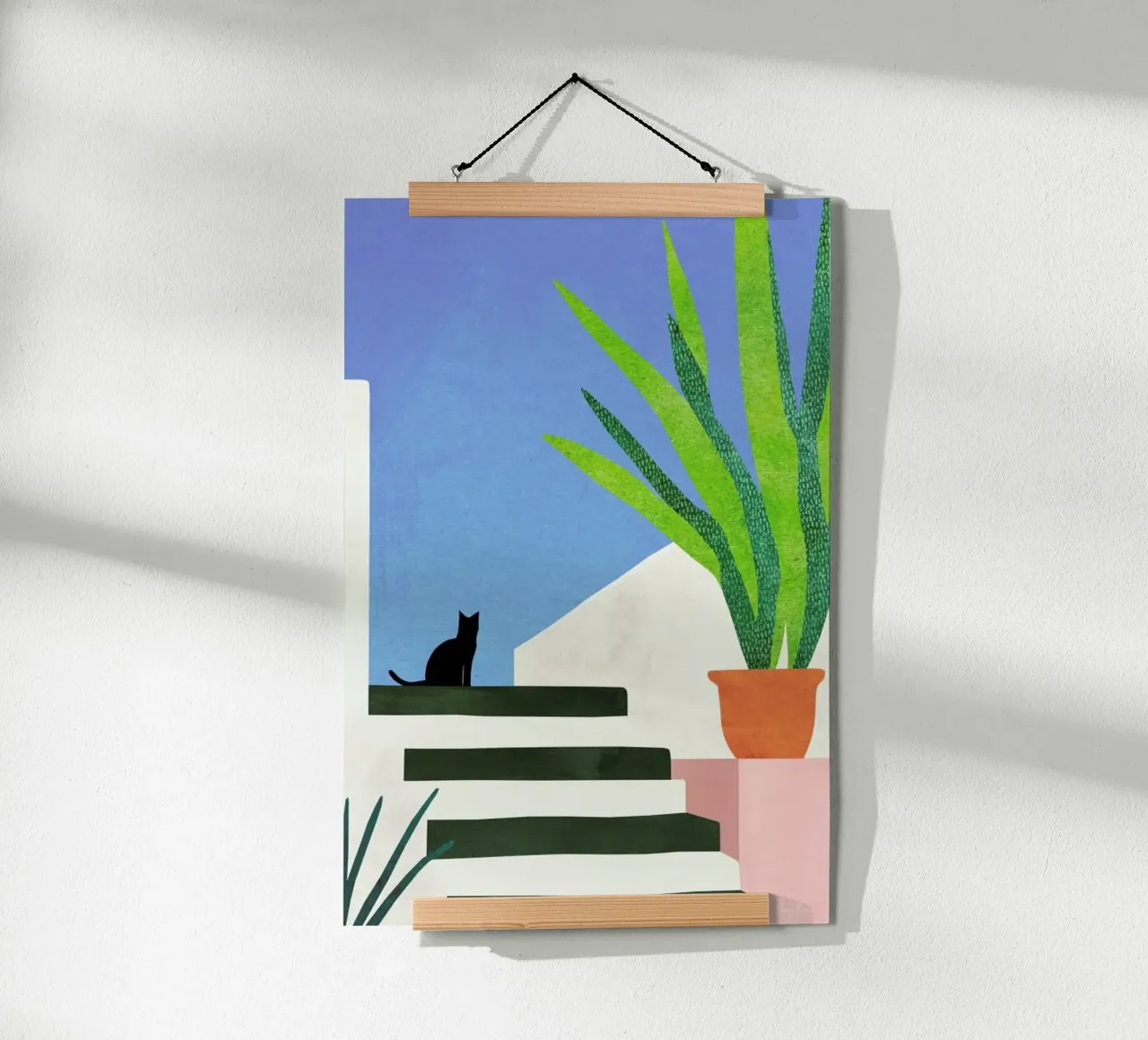 Cat in Greece hahnemühle by Henry Rivers