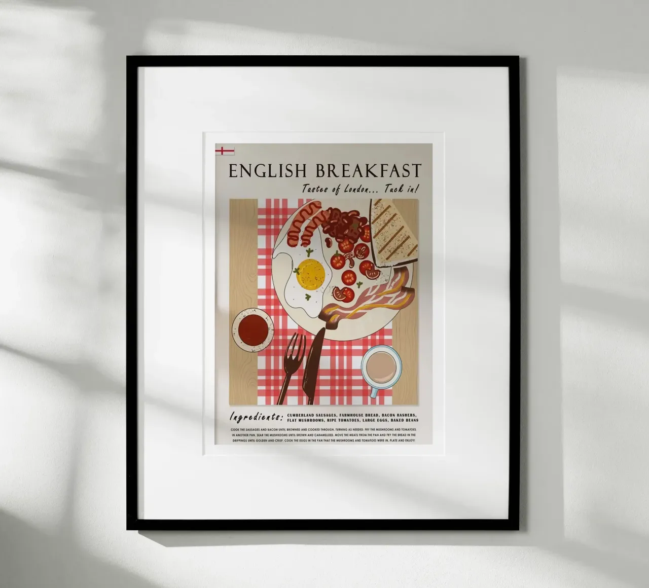 Colazione poster con telaio in alluminio da Food Market