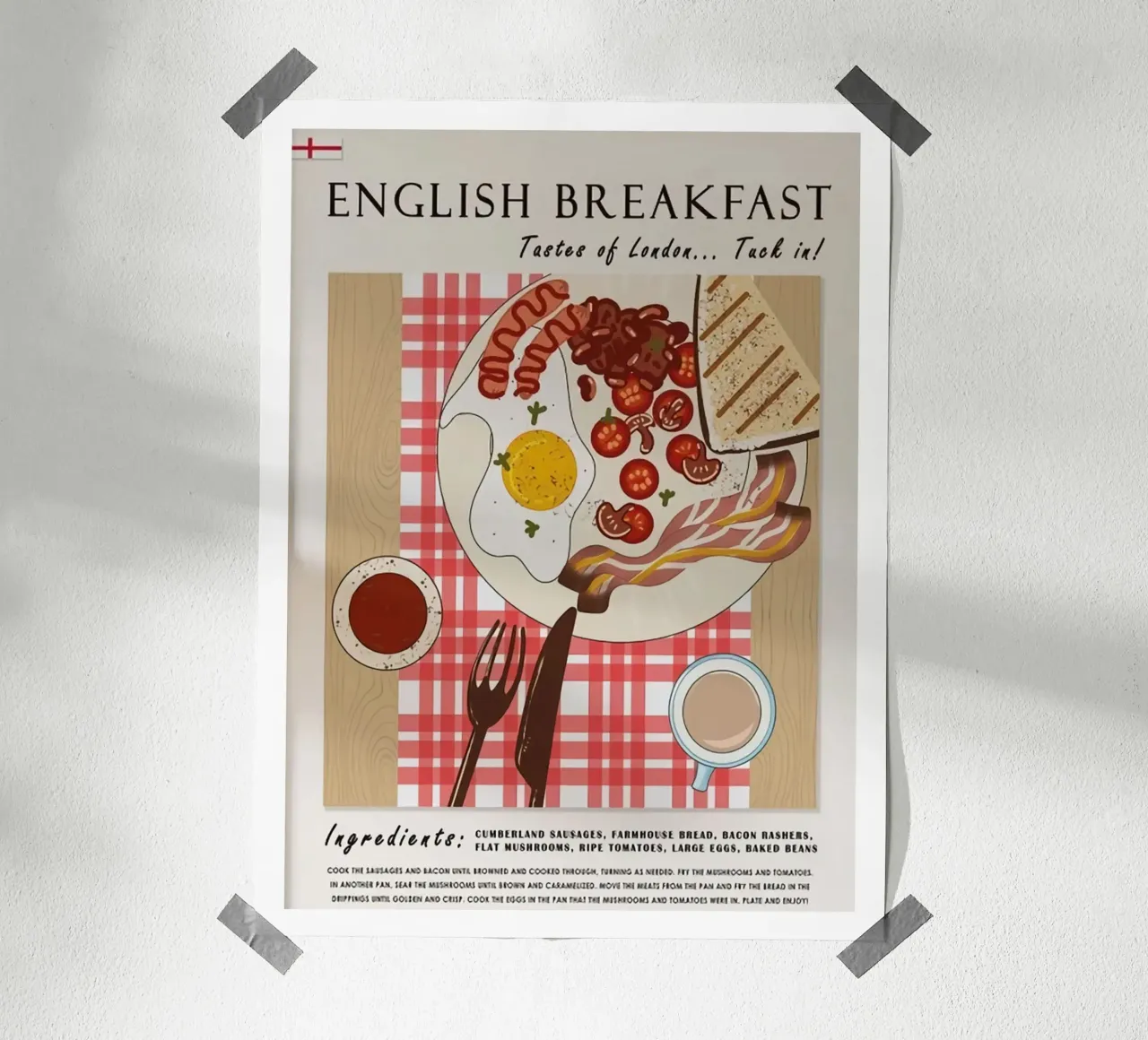 Colazione poster con telaio in alluminio da Food Market