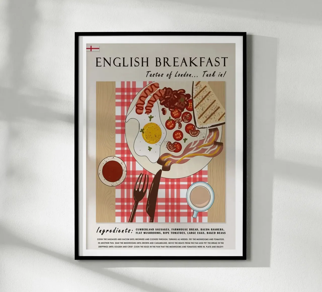 Colazione poster con telaio in alluminio da Food Market