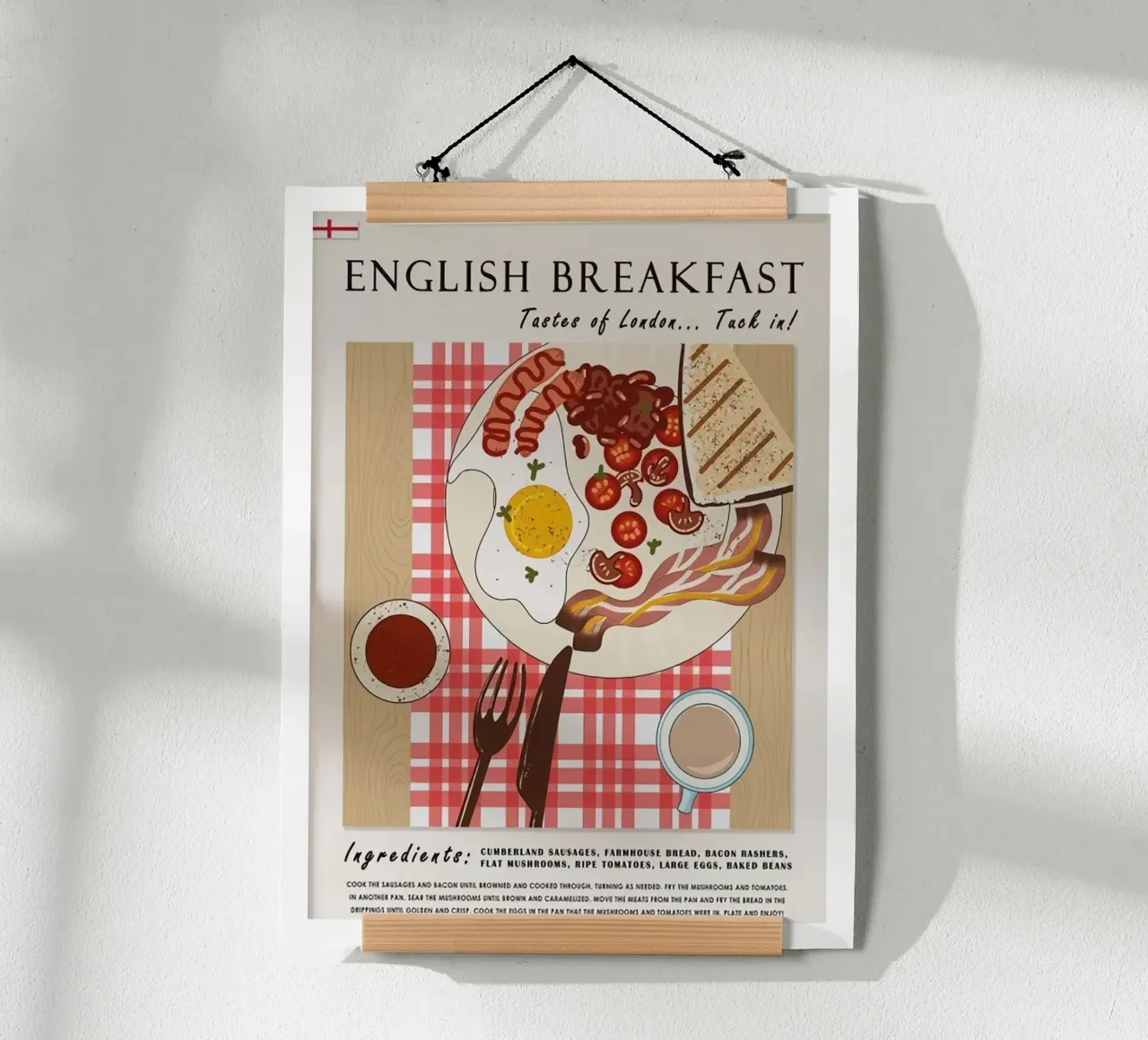 Colazione poster con telaio in alluminio da Food Market