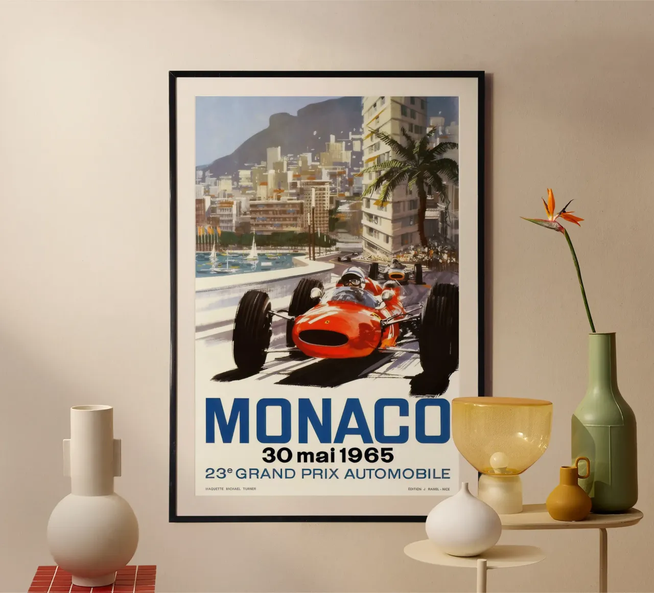 Gran Premio di Monaco 1965 carta hahnemühle da Hitspost