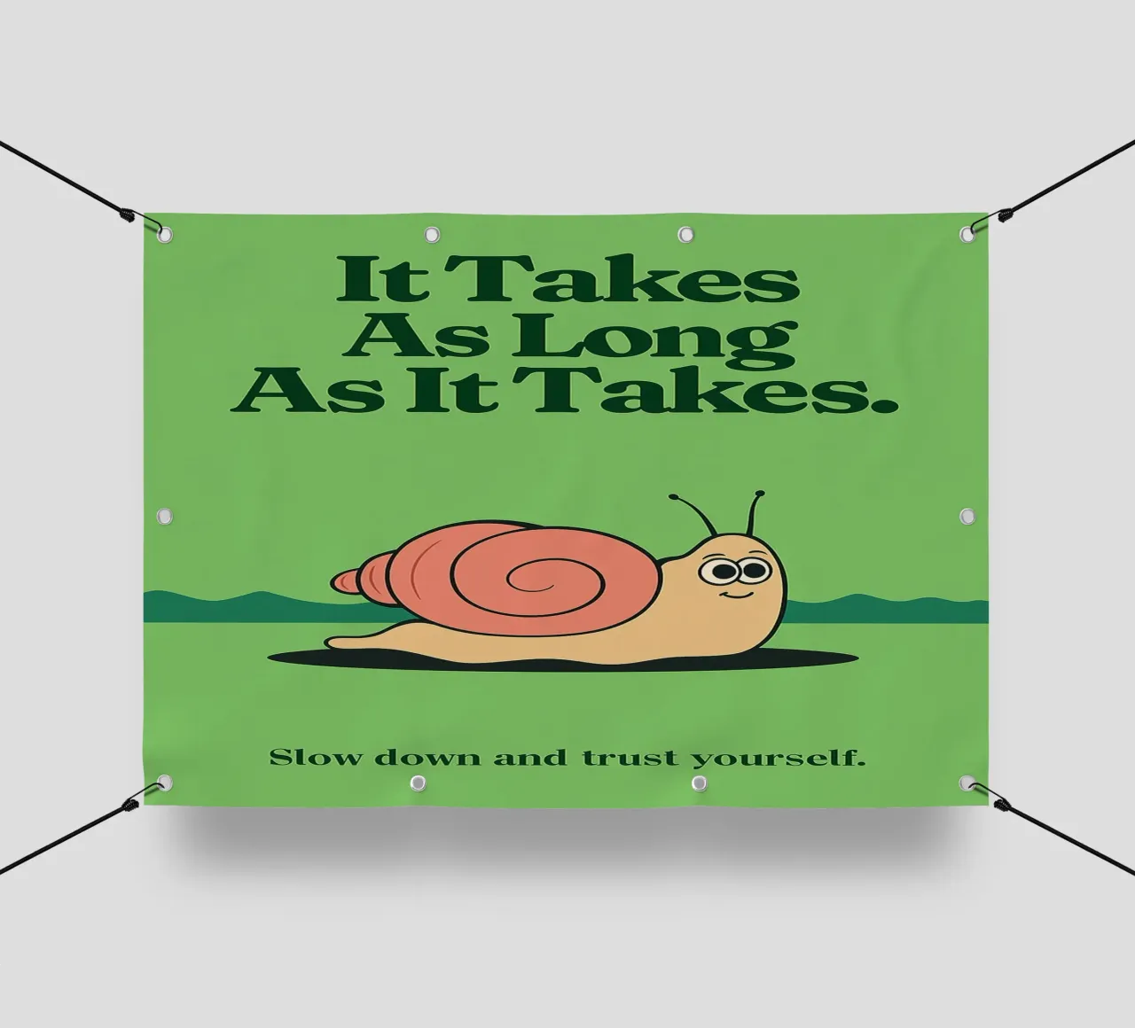 Funny Snail ci vuole il tempo che ci vuole telo in pvc da oneone