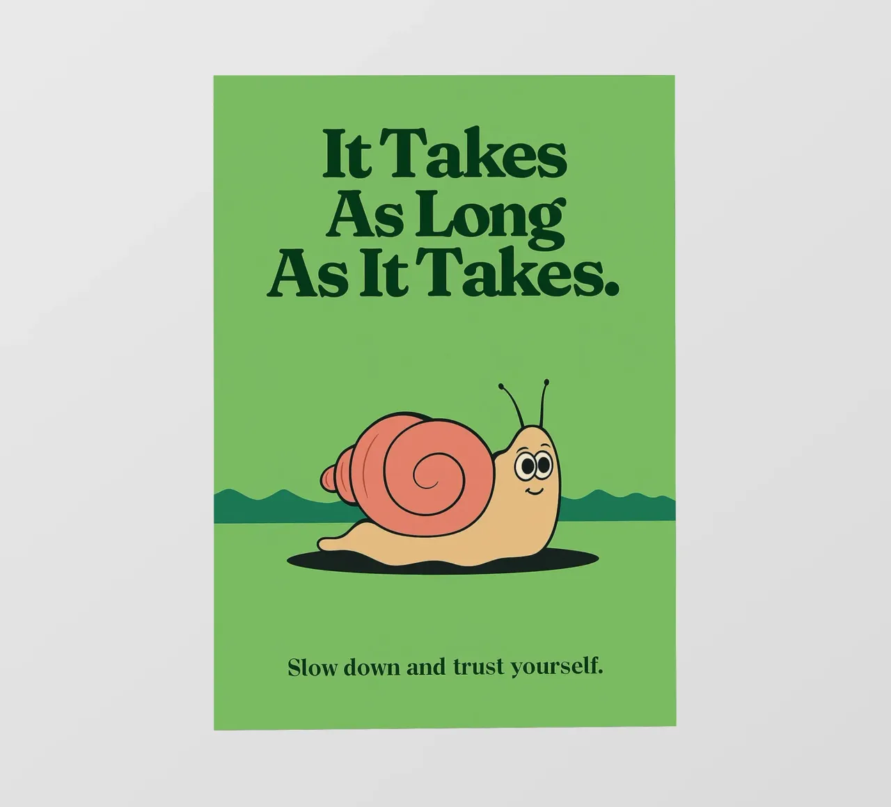 Funny Snail ci vuole il tempo che ci vuole telo in pvc da oneone