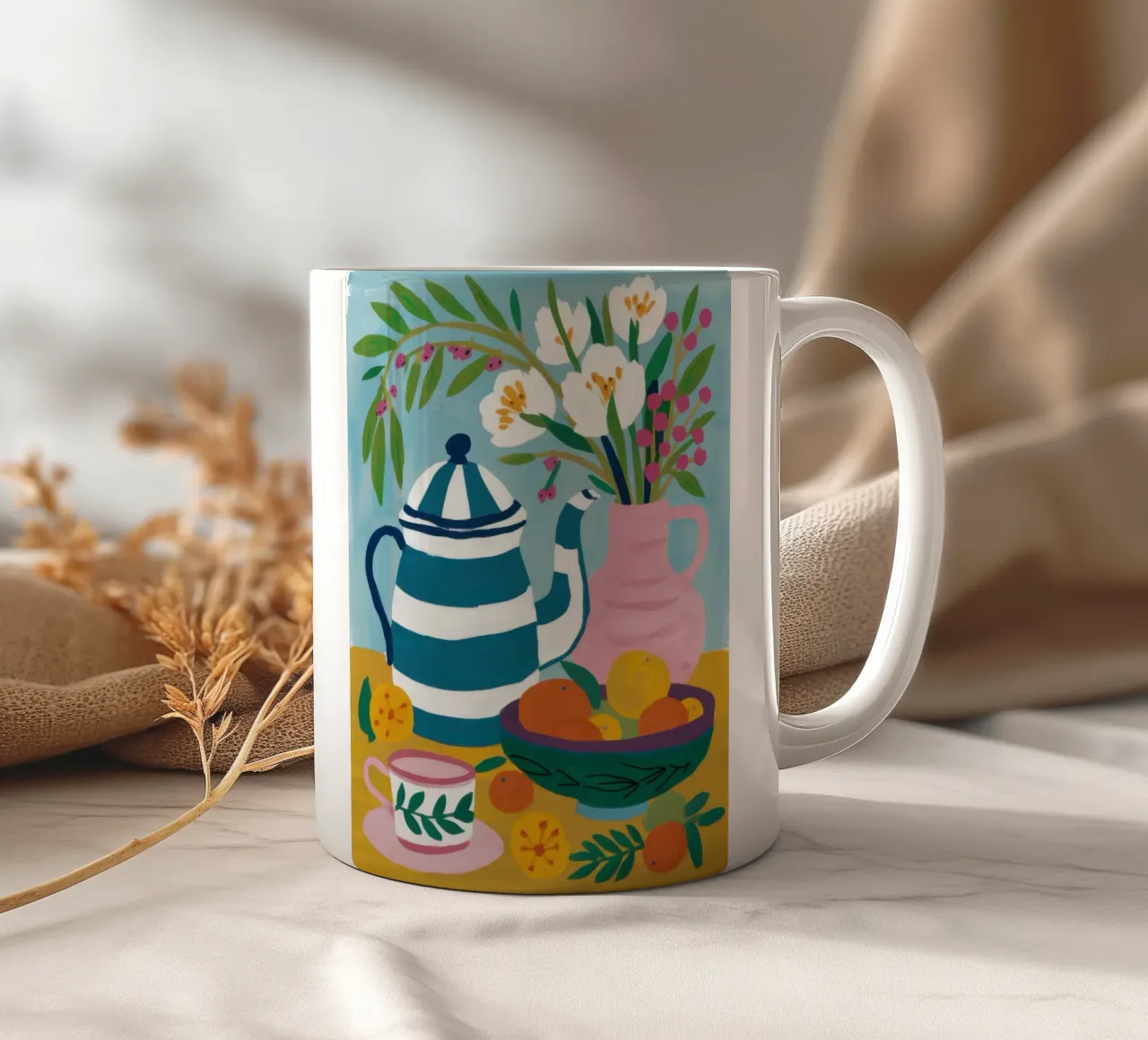 Allegro silenzio all'ora del tè tazza in ceramica da Arcane Lines
