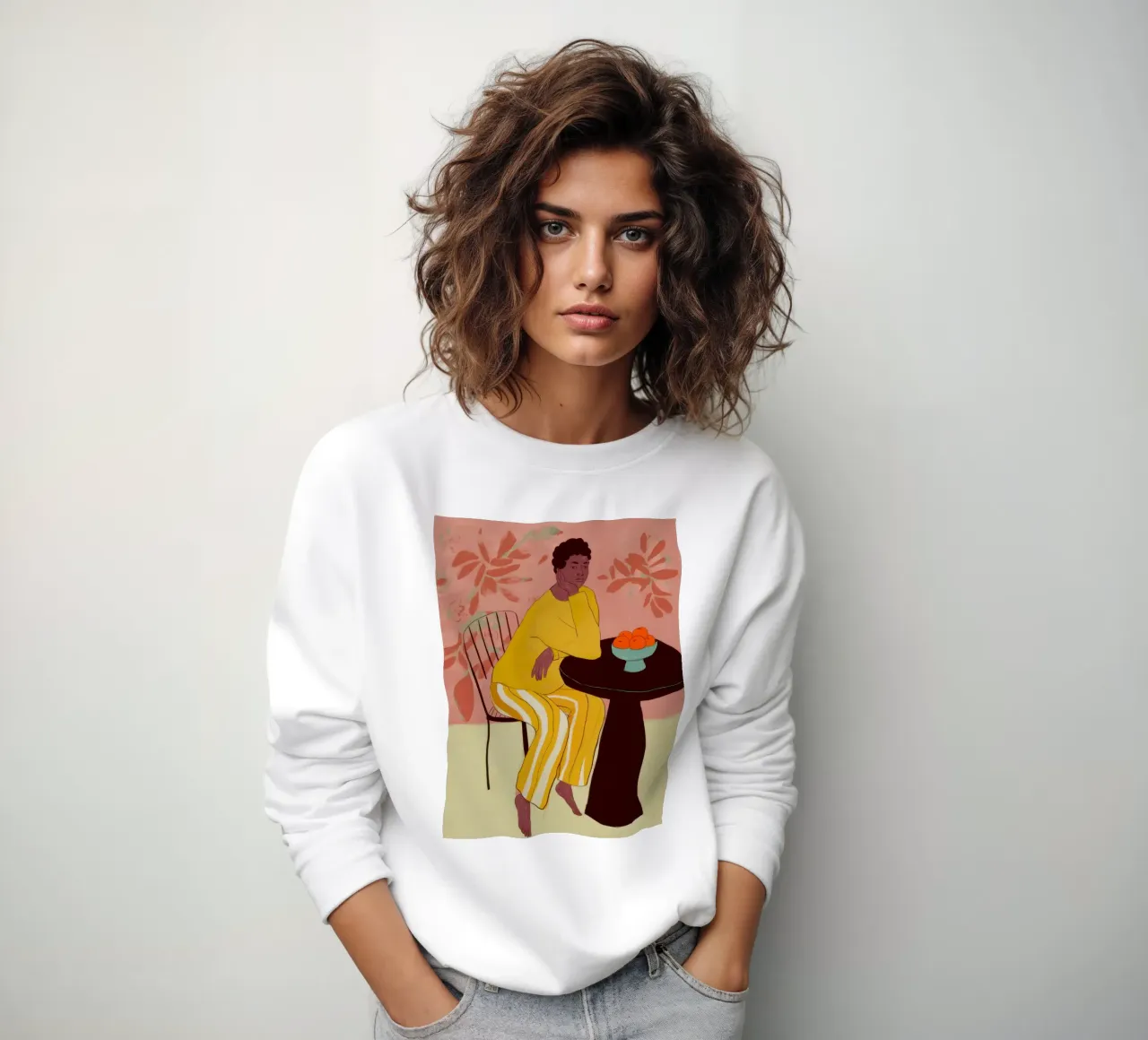 Conjunto mono amarillo sudadera de Marigold Tiga