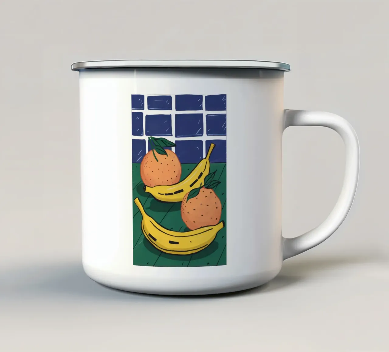 Natura morta di banane tazza in smalto da Sentinel Glow