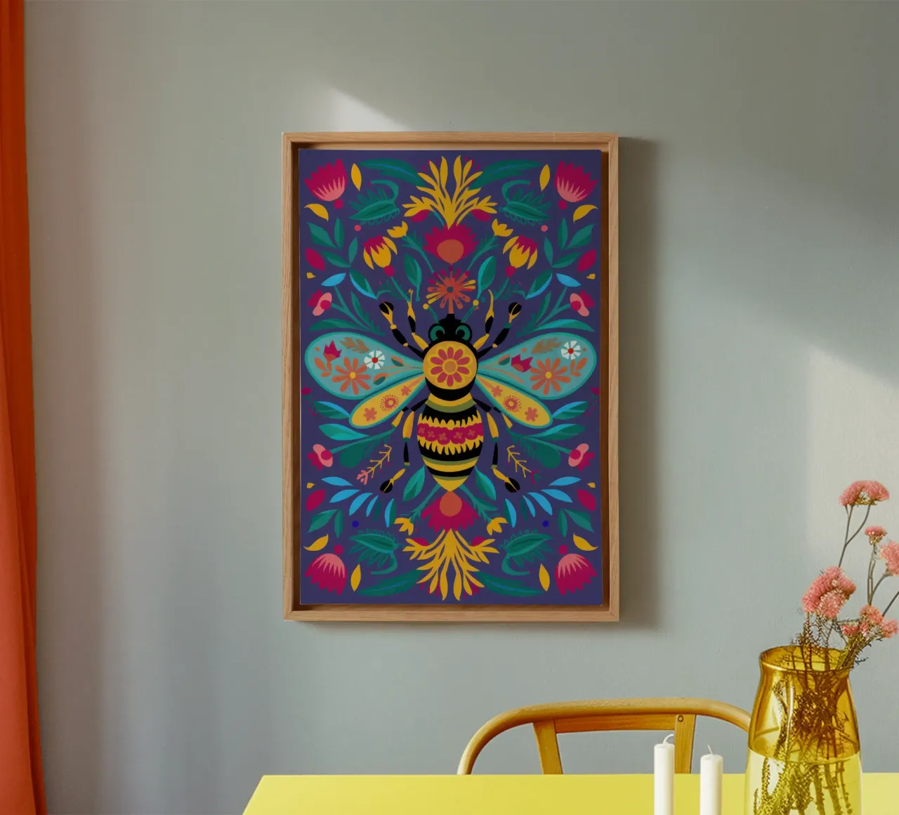 Sierlijke stuifmeelkoning canvas met Baklijst van Arcane Lines