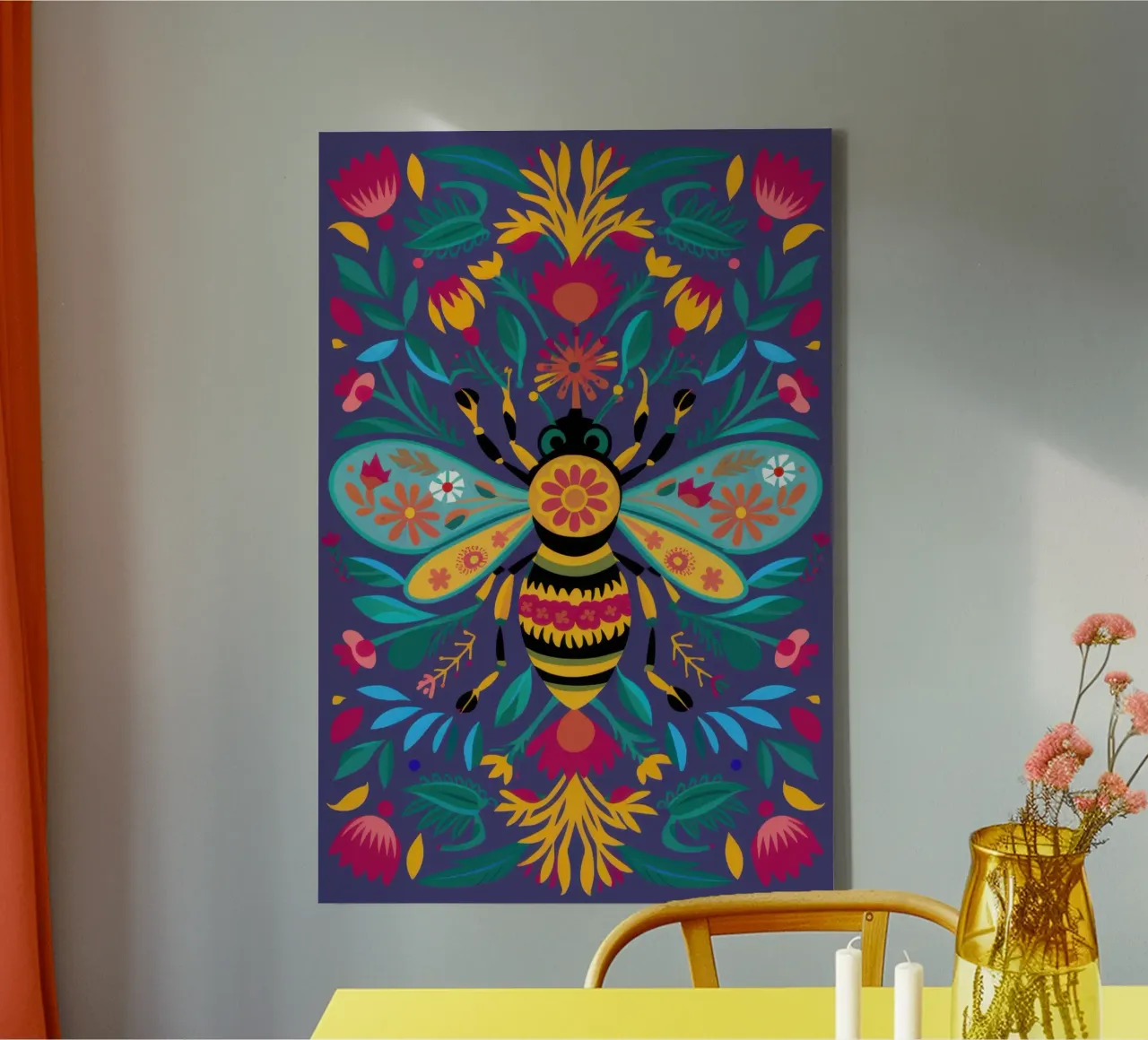 Sierlijke stuifmeelkoning canvas met Baklijst van Arcane Lines