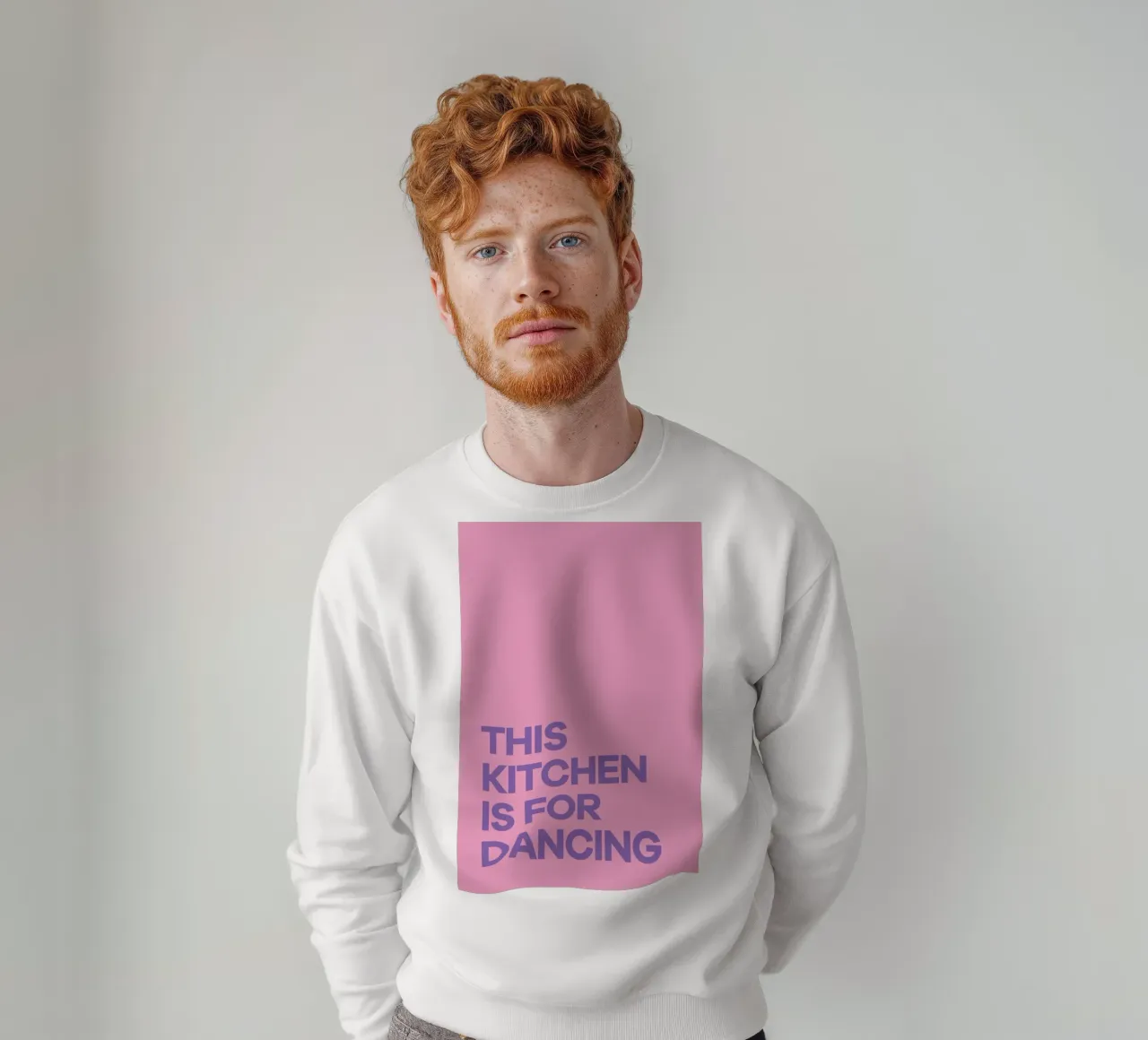 This Kitchen is for Dancing Purple sweatshirt by Pure