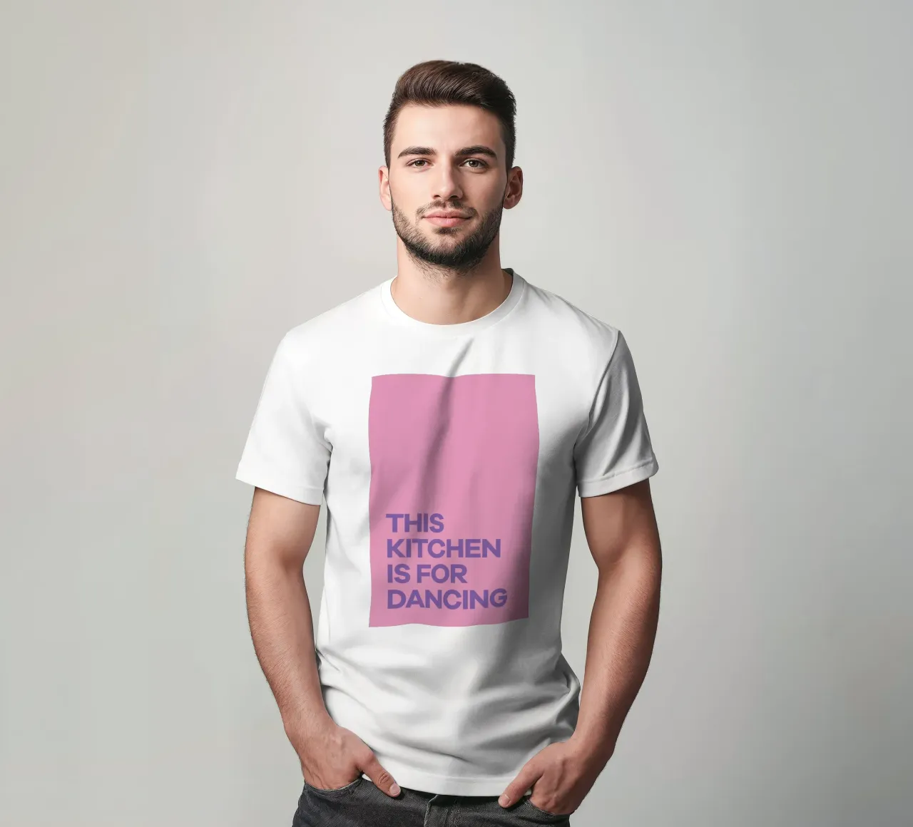 This Kitchen is for Dancing Purple t-shirt by Pure