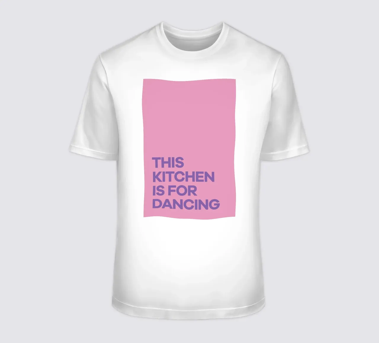 This Kitchen is for Dancing Purple t-shirt by Pure